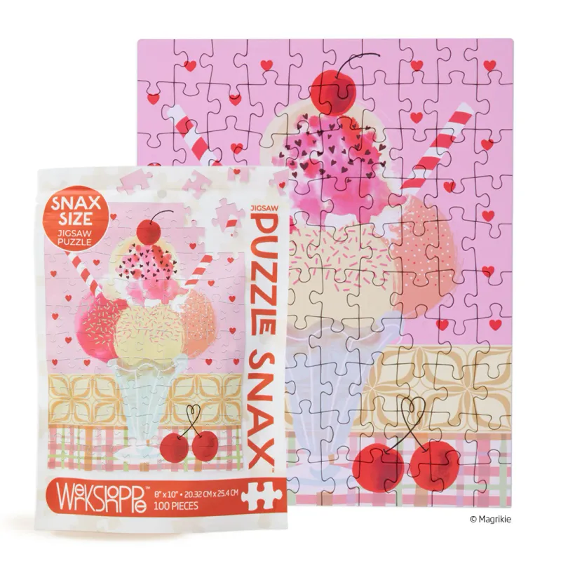 Puzzle Snax 100 Piece Puzzle Cherry Sundae