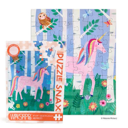 Puzzle Snax 48 Piece Puzzle Unicorn Forest