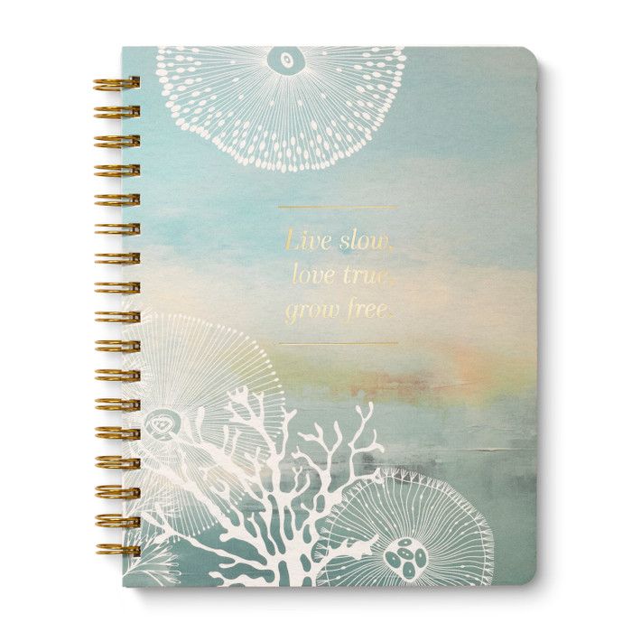 Spiral Notebook Live Slow, Love True, Grow Free