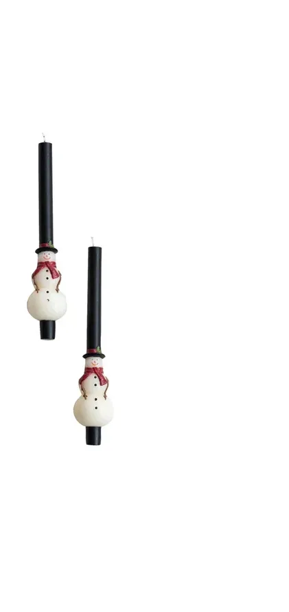 Snowman Taper Candle 10&quot;