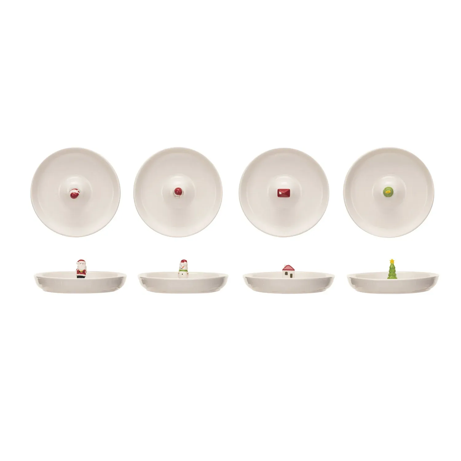 Stoneware Dish With Christmas Tree 8&quot; Round