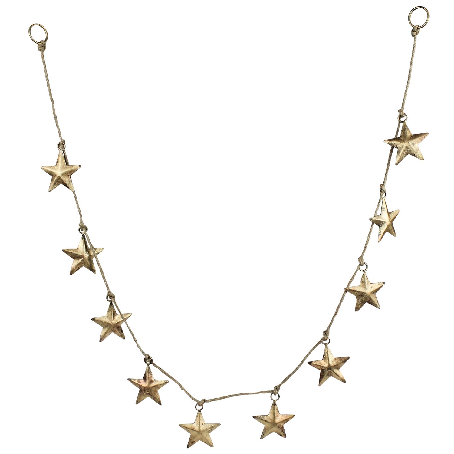 Antique Brass Star Garland