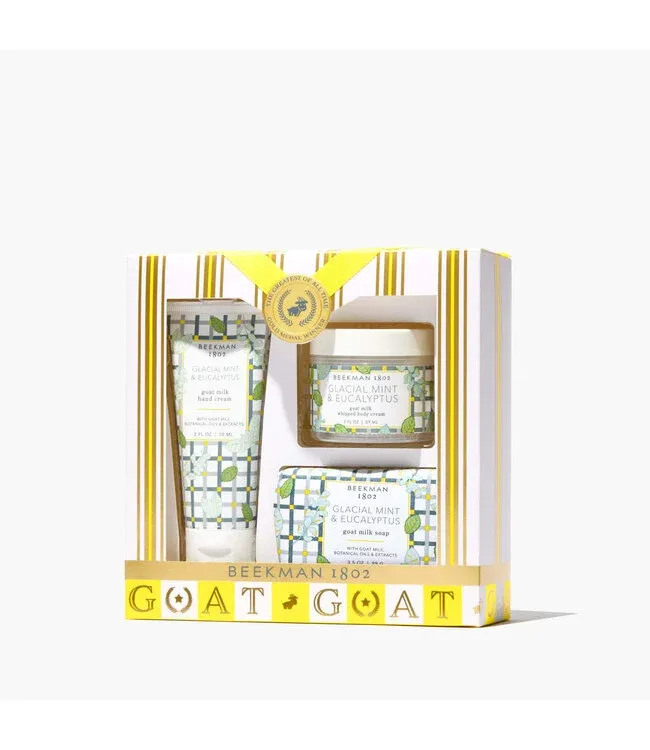 Beekman Hand And Body 3 Piece Set In Glacial Mint &amp; Eucalyptus