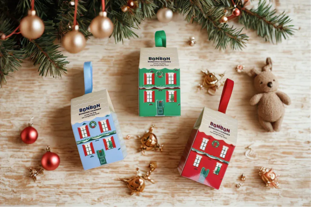 Bonbon Gummies Set Of 3 Little House Ornaments 3oz