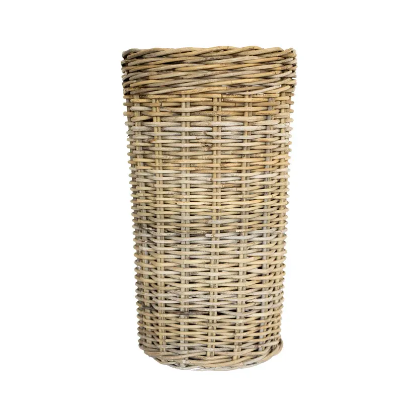 Round Rattan Umbrella Stand 23.5" H