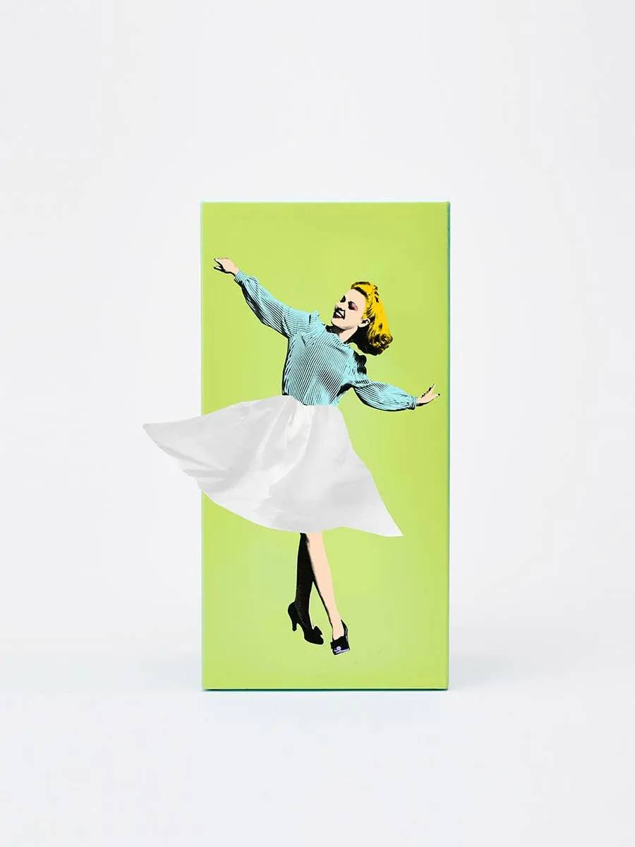 Flying Skirt Tissue Box In Green