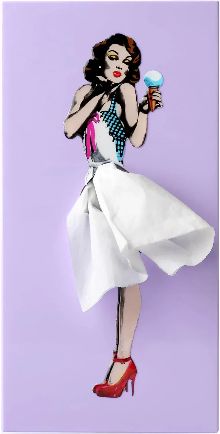 Flying Skirt Tissue Box In Purple