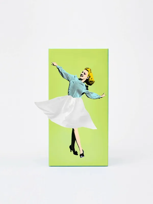 Flying Skirt Tissue Box In Green