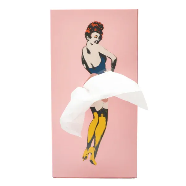Flying Skirt Tissue Box In Pink
