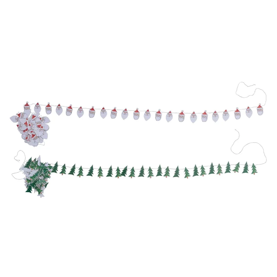 Paper Santa Garland 118"