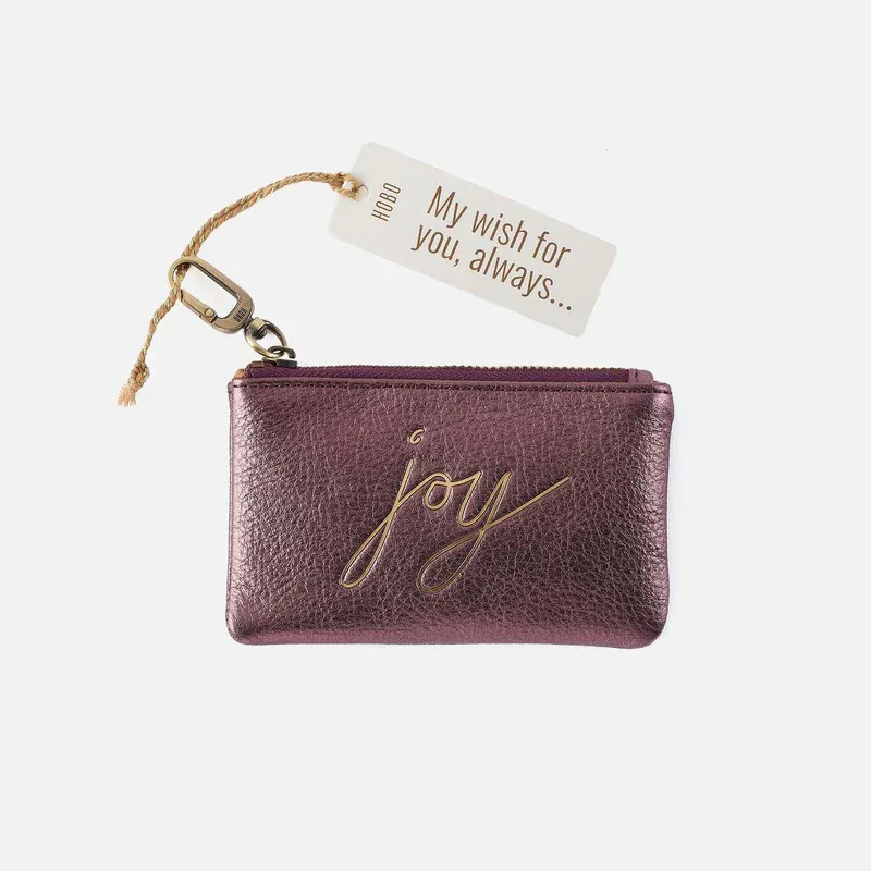 HOBO Sentiment Pouch Joy In Frosted Plum