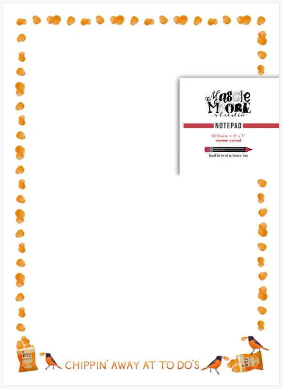 Chippin Away Maryland Crab Chip Notepad