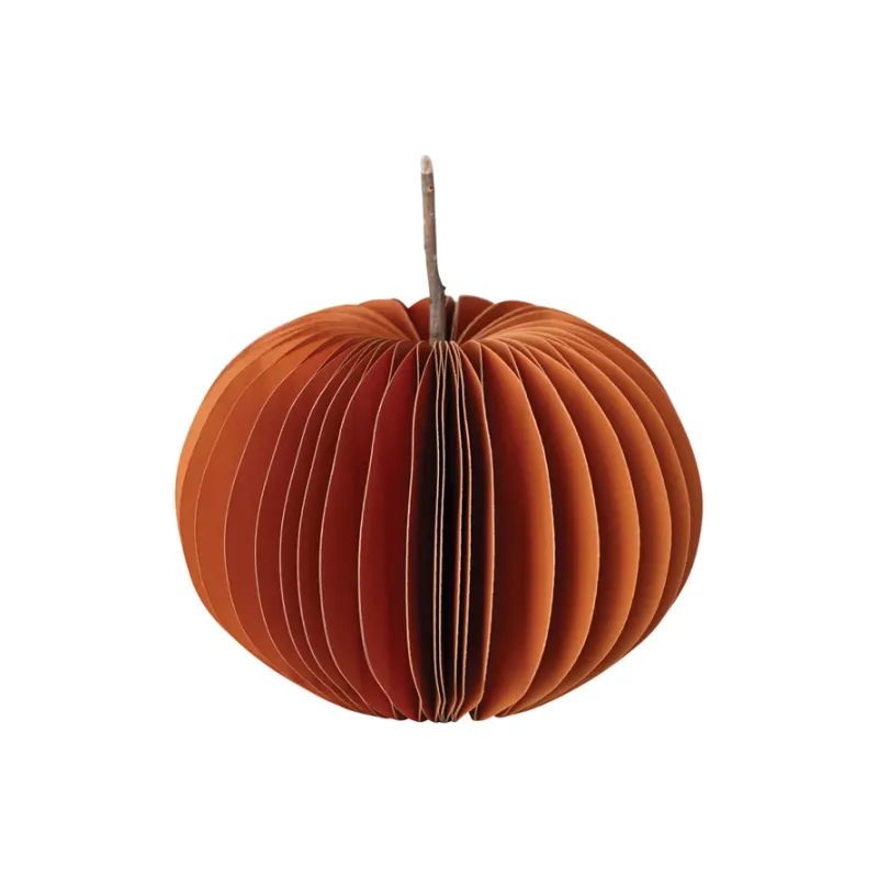 Paper Accordion Folding Honeycomb Pumpkin Rust 5"
