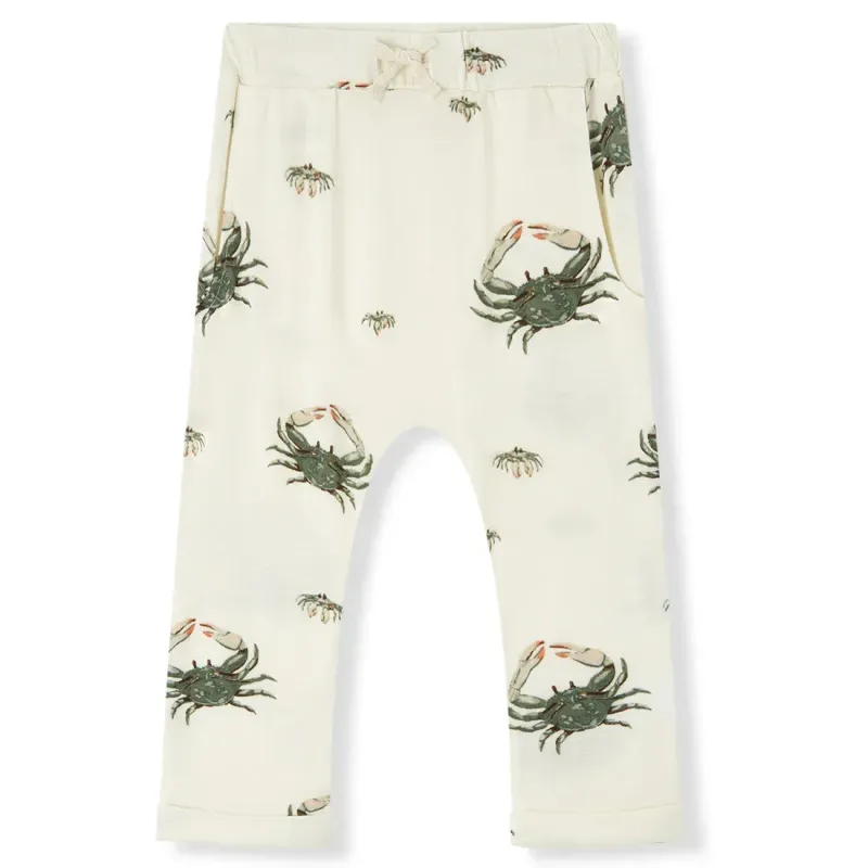 Bamboo Jogger Pants Coastal Crab 6-12 Month