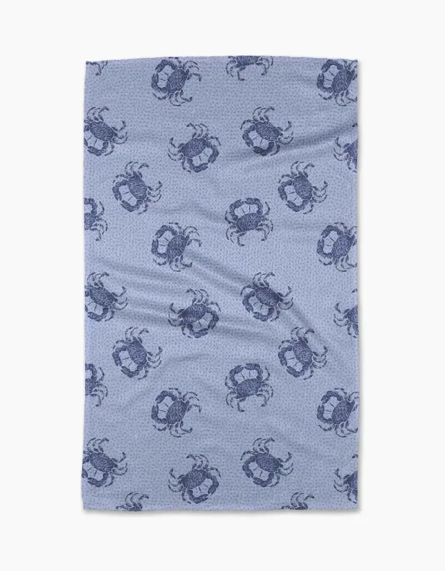 Geometry Tea Towel Summer Crabs