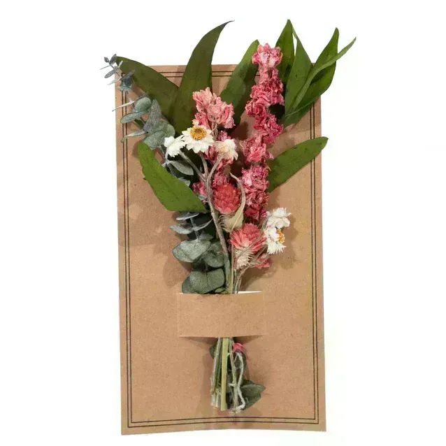 Eucalyptus And Pink Larkspur Mini Bouquet