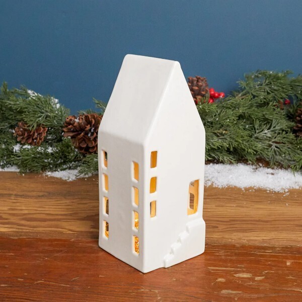 Handmade Stoneware Village House Large Final Sale