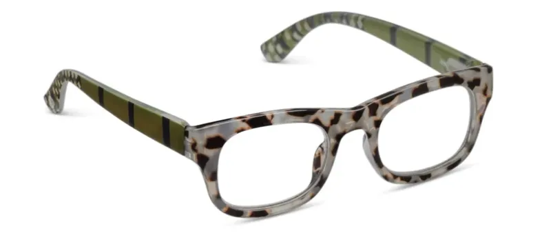 Peepers Goldie Gray Tortoise Olive Picnic +3.00