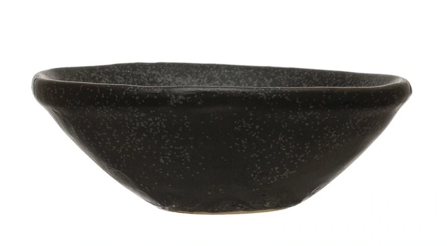 Stoneware Dip Dish Matte Finish Black FINAL SALE