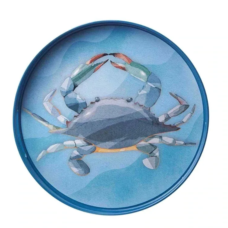 Round Tray Crab 15"