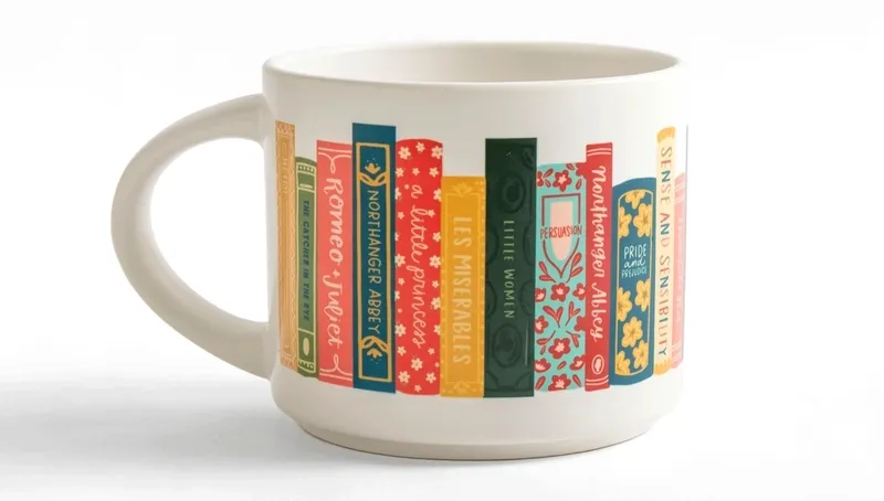 Book Stack Mug In Cream Large