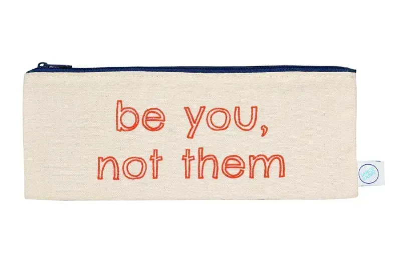 Be You Not Them Pencil Case In Tango Red FINAL SALE