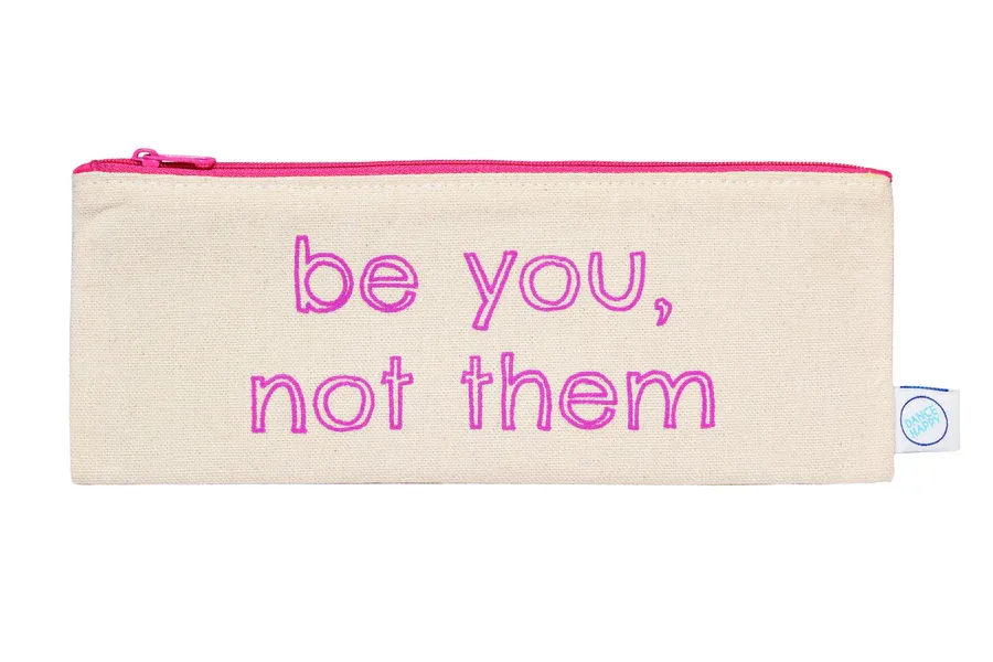 Be You Not Them Pencil Case In Orchid FINAL SALE