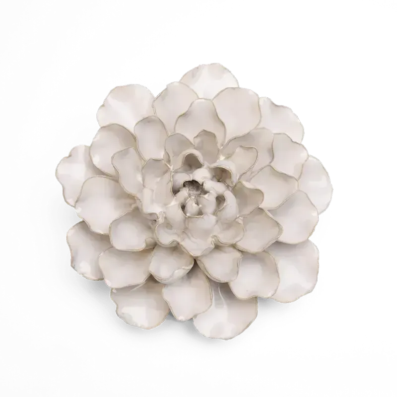 Ceramic White Water Lily Flower Large