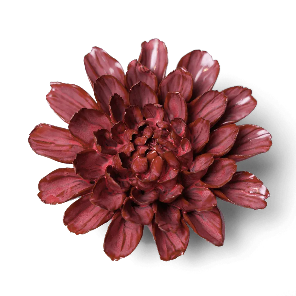 Ceramic Pink Dahlia Flower Medium