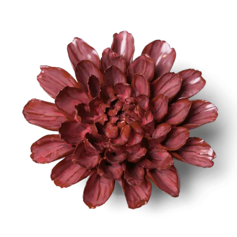 Ceramic Pink Dahlia Flower Medium