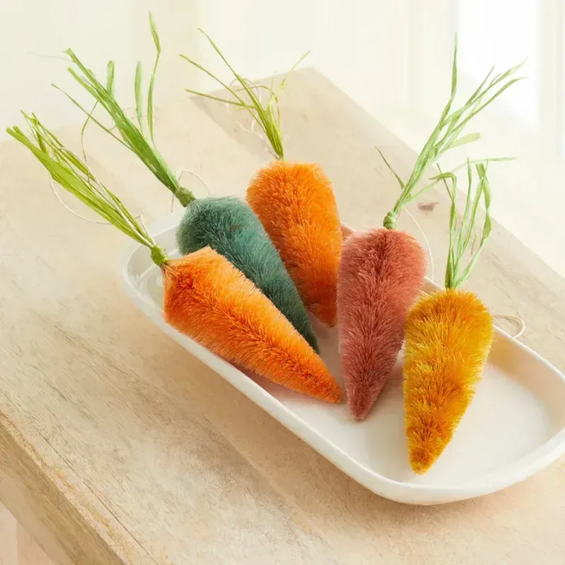Handmade Bottle Brush Carrot Golden Final Sale
