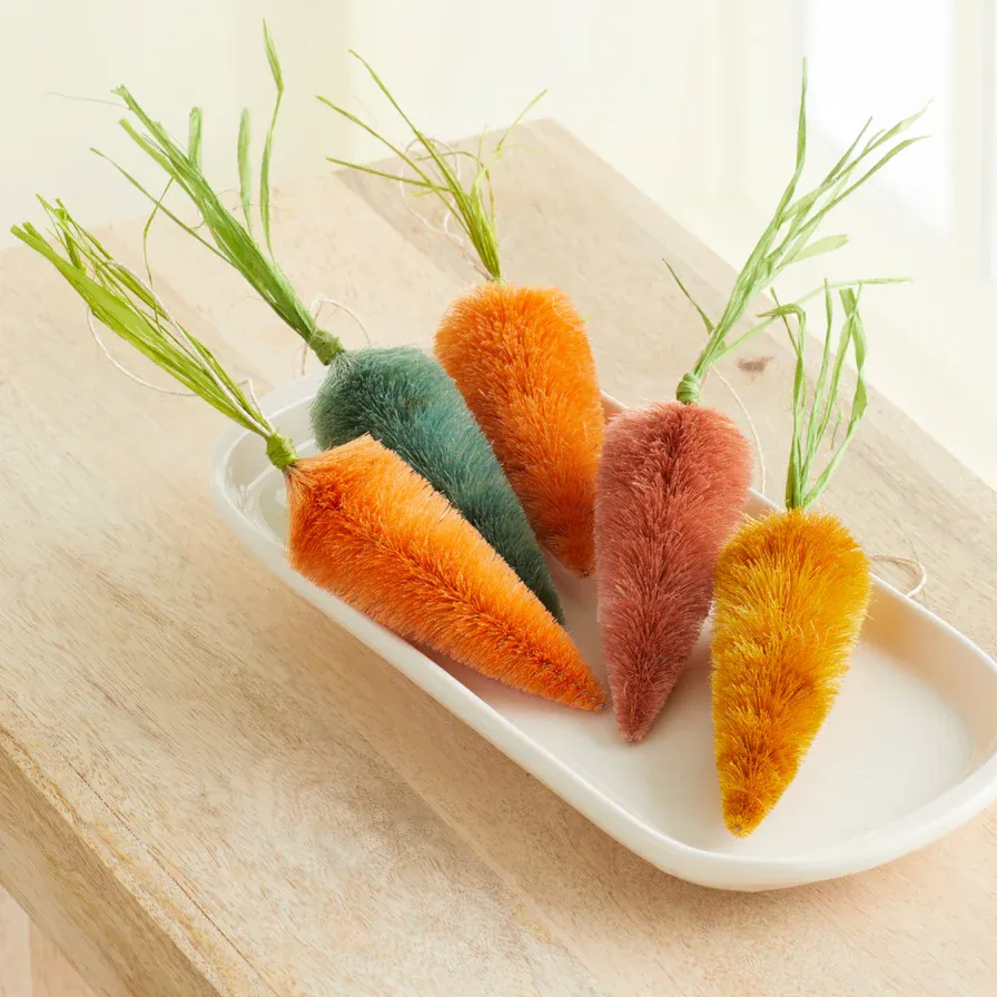 Handmade Bottle Brush Carrot Orange Final Sale