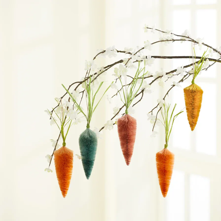Handmade Bottle Brush Carrot Orange Final Sale