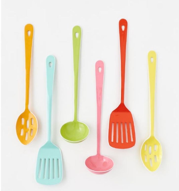 Enameled Slotted Spoon 13.5" In Yellow Final Sale