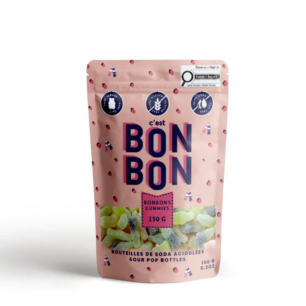 Bonbon Gummies Refreshing Bottles Sour Pop 5.3oz
