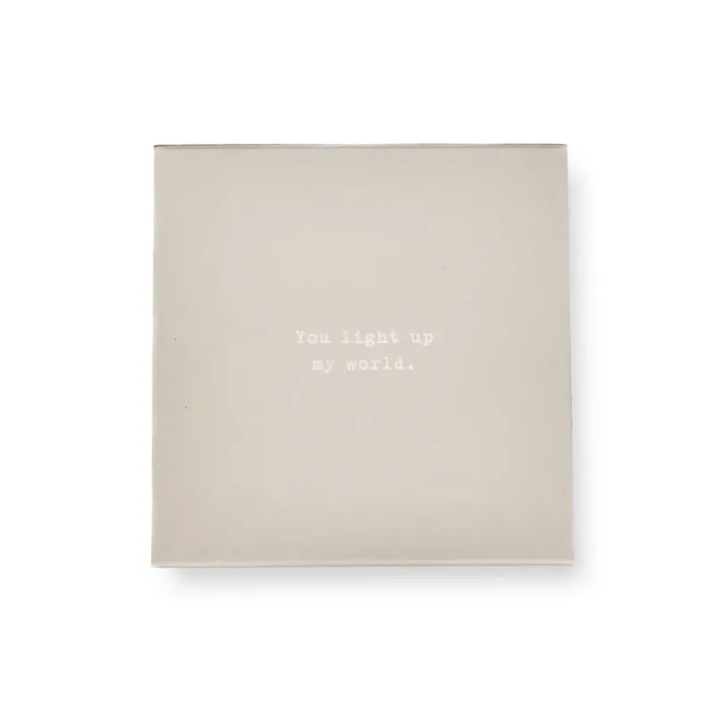 Encouragement Matches 3.5" x 3.5" You Light Up My World