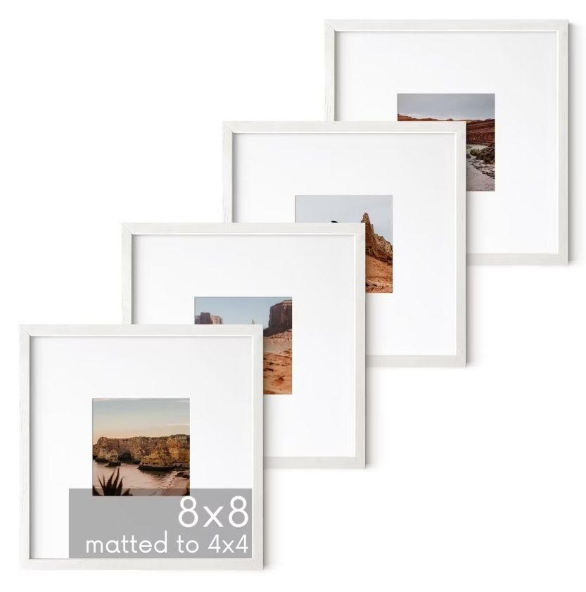 White Oak Wood Frame With Plexiglass Cover 8"x8"