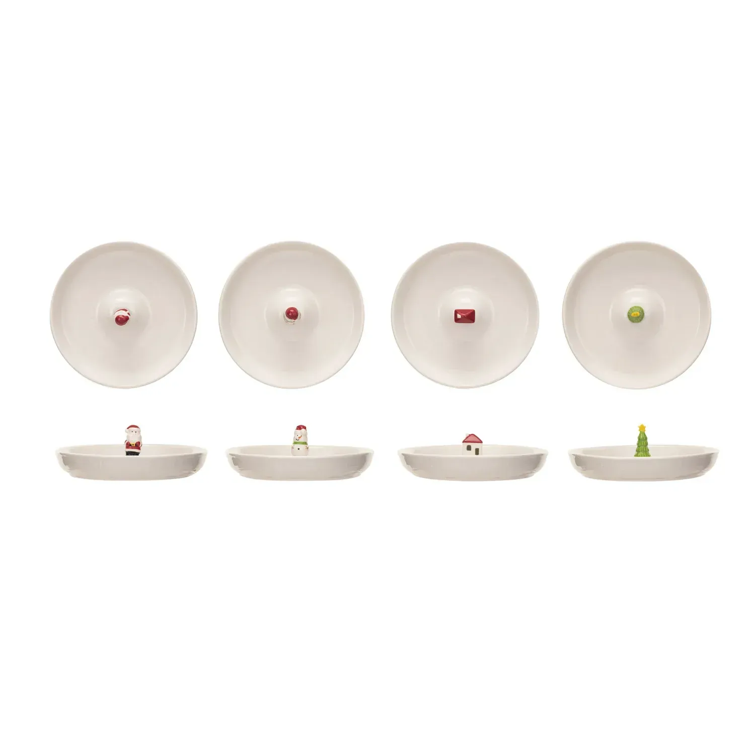 Stoneware Dish With House 8" Round Final Sale