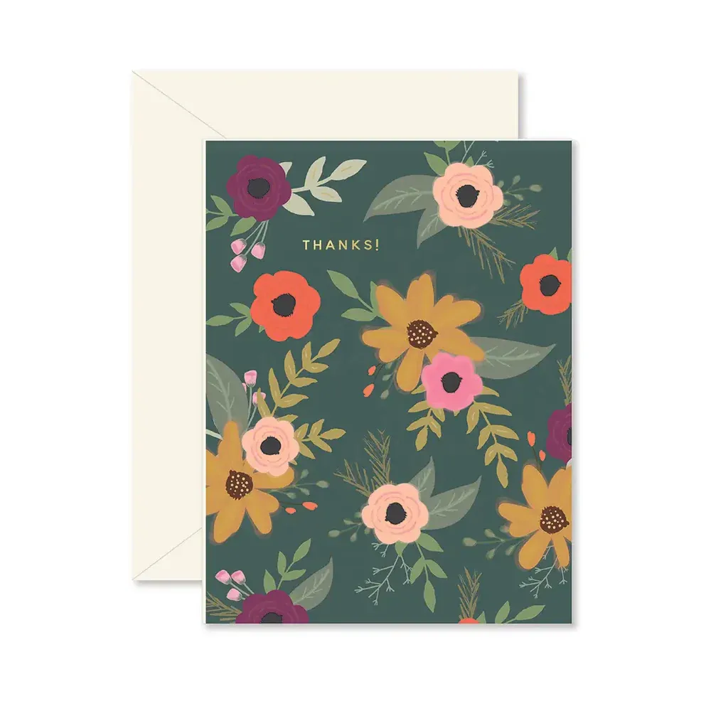 Card Floral Thanks