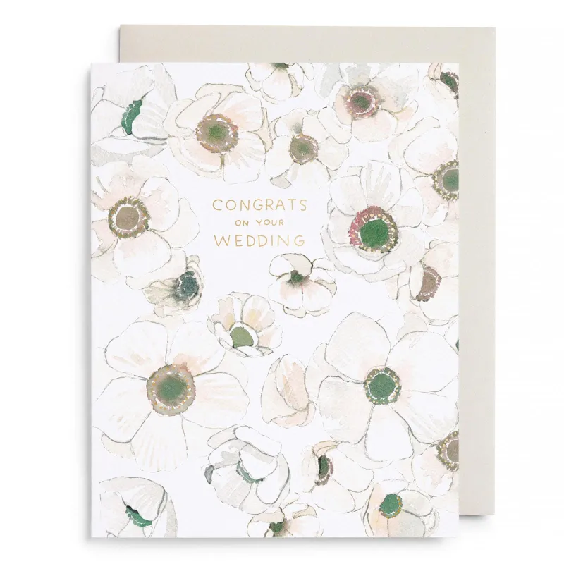 Card White Flower Wedding