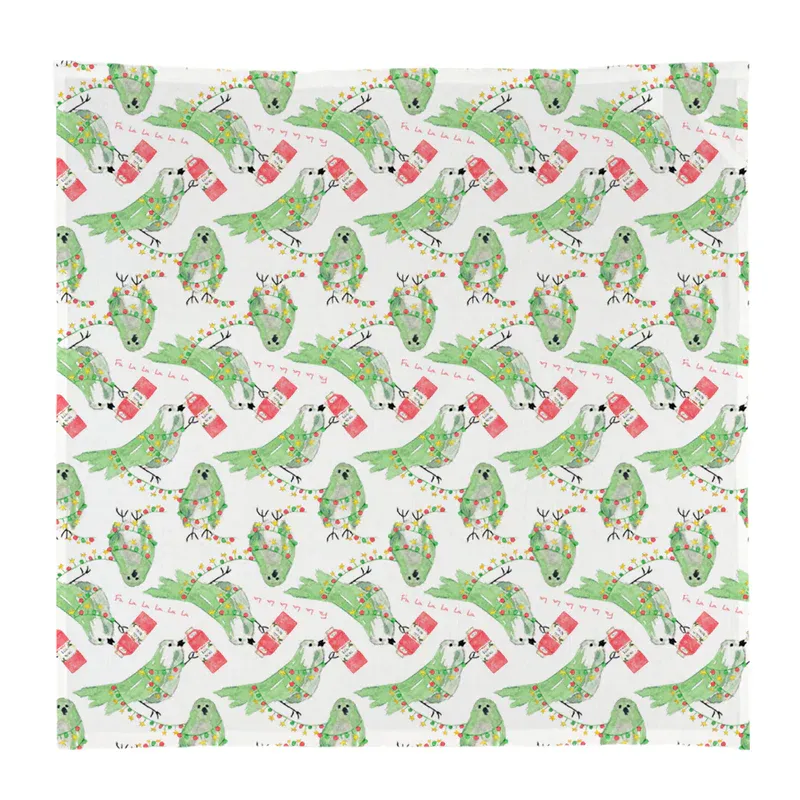 Cotton Kitchen Square Birds With Egg Nog Final Sale
