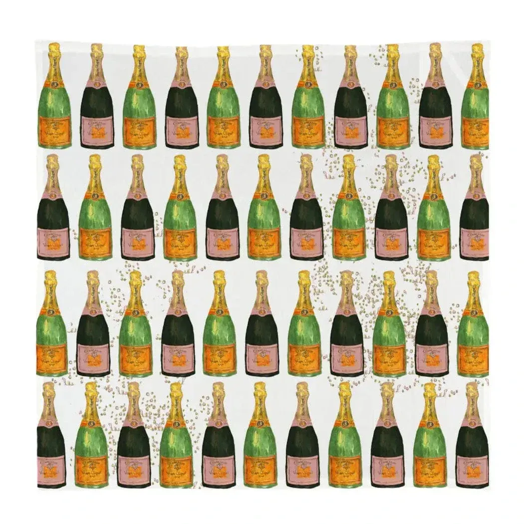 Cotton Kitchen Square Champagne Bubbles