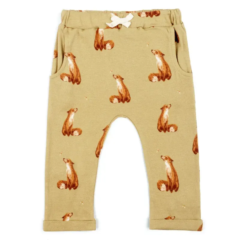Organic Jogger Pants Gold Fox 3-6 Month Final Sale