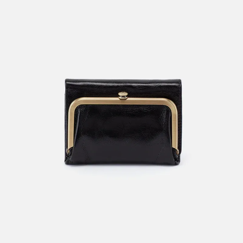 HOBO Robin Compact Wallet In Black Final Sale