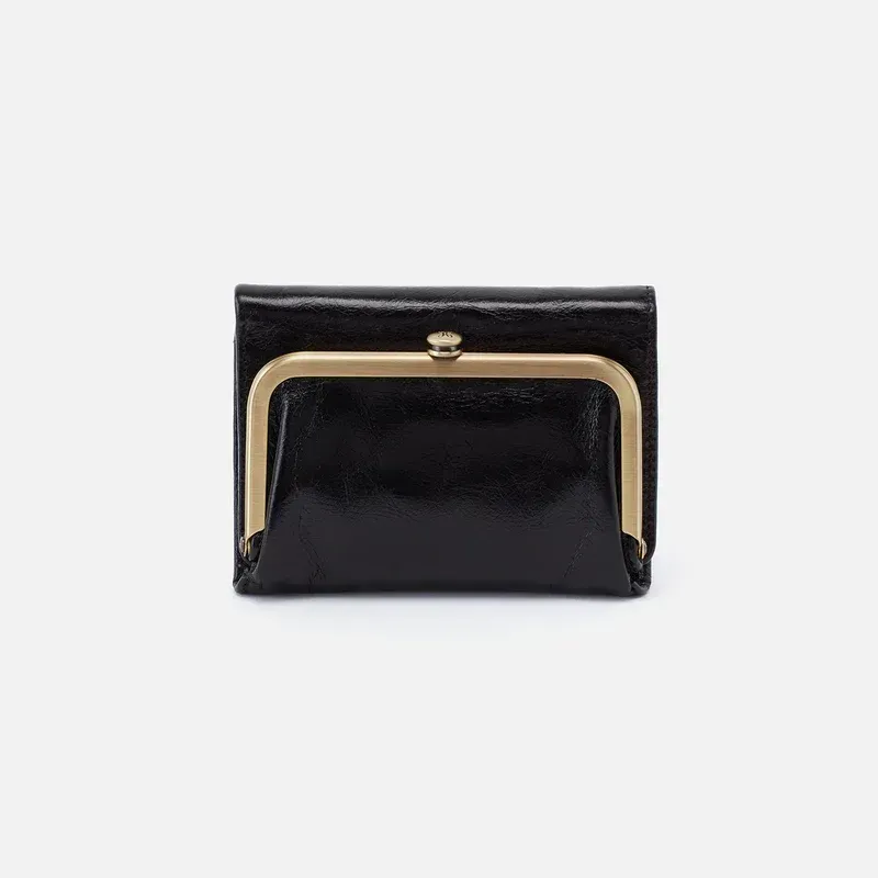 HOBO Robin Compact Wallet In Black Final Sale