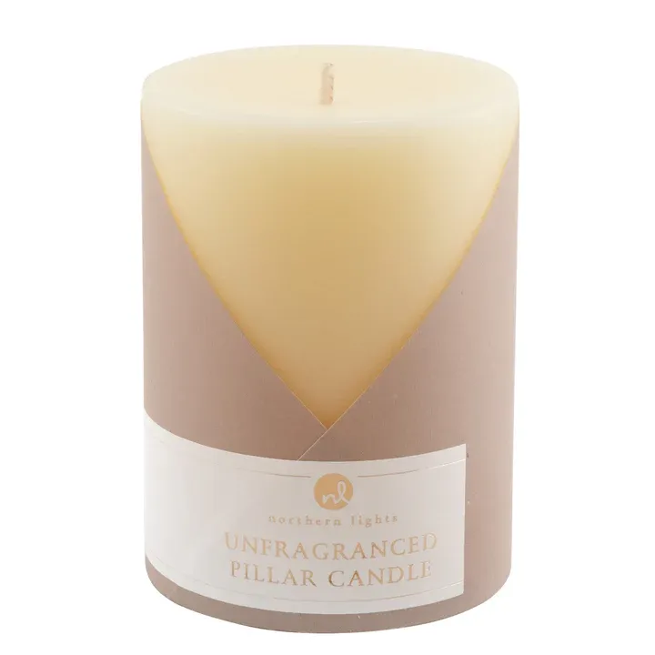 Unfragranced Pillar Candle Ivory 3x4 Final Sale
