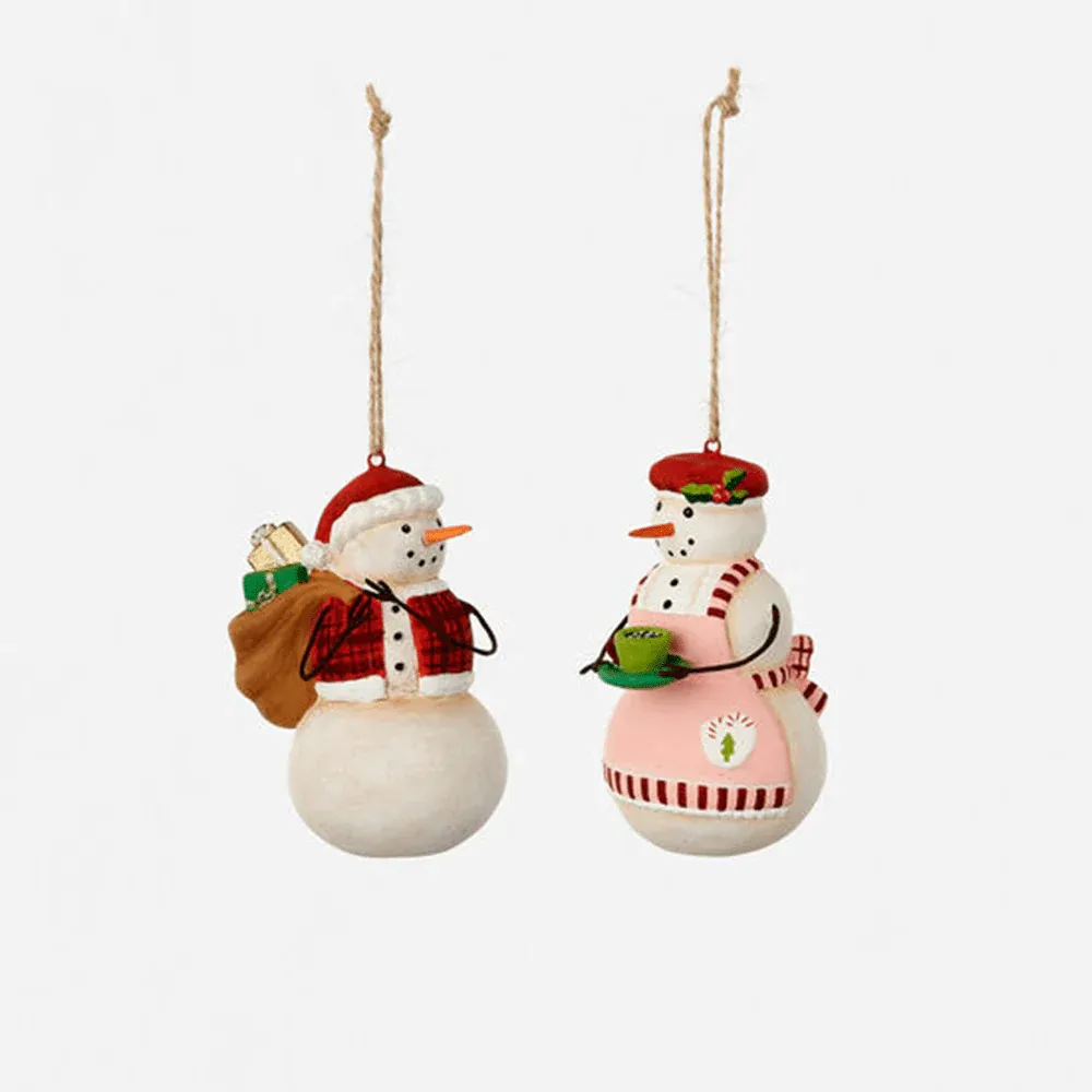 Mr Claus Snowman Ornament 4" Final Sale