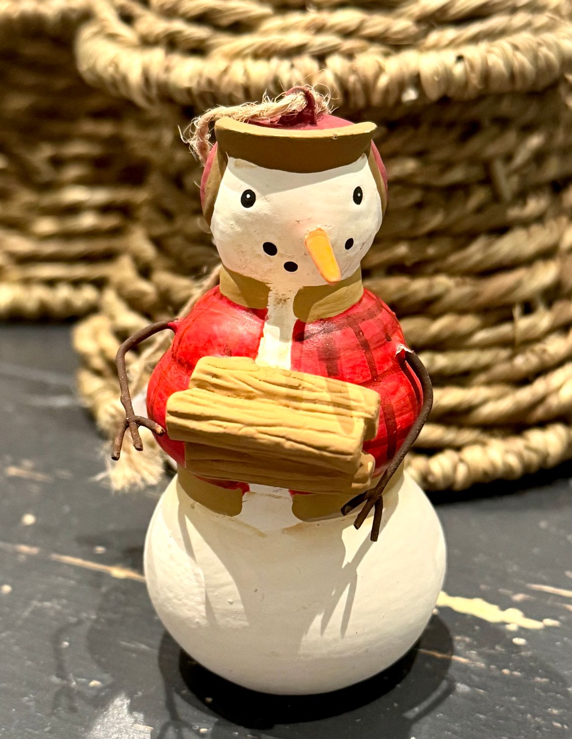 Lumberjack Snowman Ornament 4" Final Sale