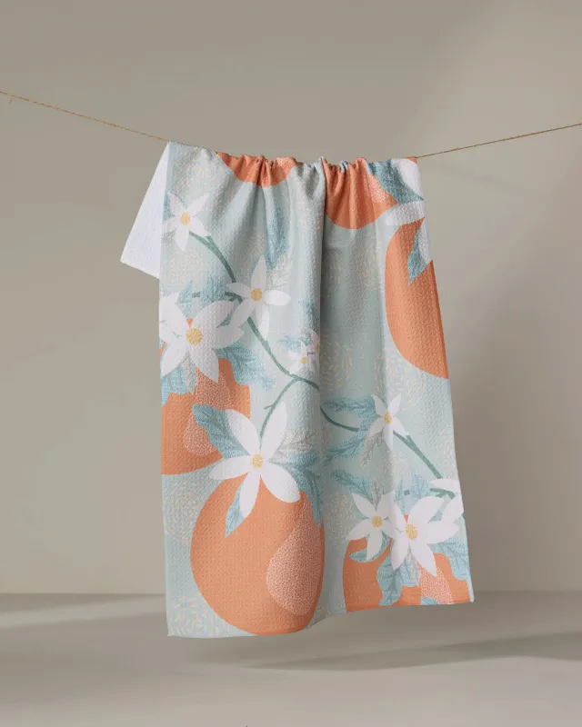 Geometry Tea Towel Orange Blossom