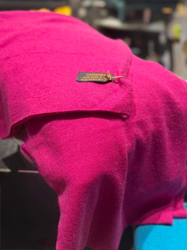 Cashmere Scarf/Wrap In Fuschia Final Sale